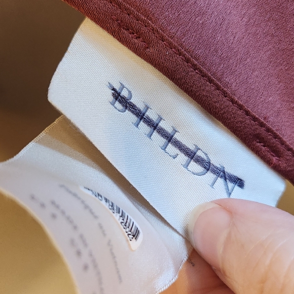 BHLDN Anthropologie One Shoulder Dress Size 4 Midi With Small Slit Size 4 - Picture 9 of 10